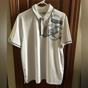 Men's White Penguin Golf Polo Shirt-Size Medium-Good Condition⛳️